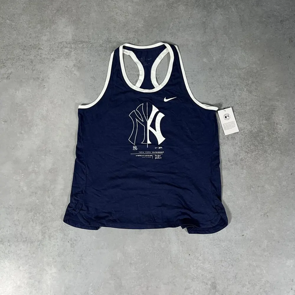 Nike New York Yankees MLB Womens Navy Team Tank Top Size XXL